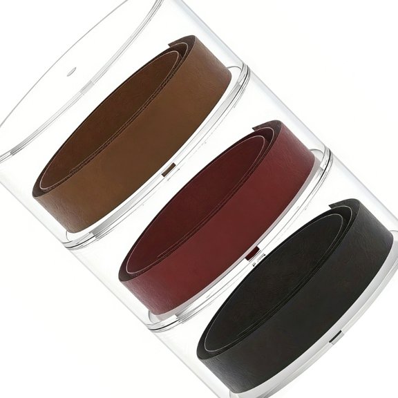 Customizable 3 Level Belt Display Unit Pure Acrylic With Dust Cover