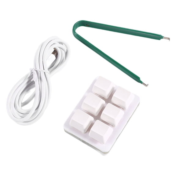 Customizable 6 Key Keypad, Mechanical Computer Game Keyboards with Macros Programming and LED Lighting