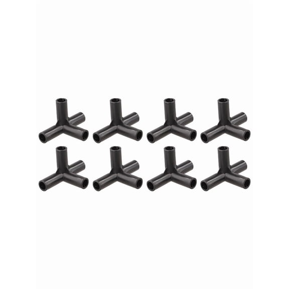 Customizable 8PCS Black PVC Pipe Fittings for Various For DIY Applications
