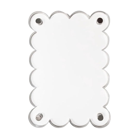 Customizable Acrylic Fridge Magnet Clip - DIY Decorative Magnetic Holder for Photos and Messages, Ideal for Home and Office Organization,White A