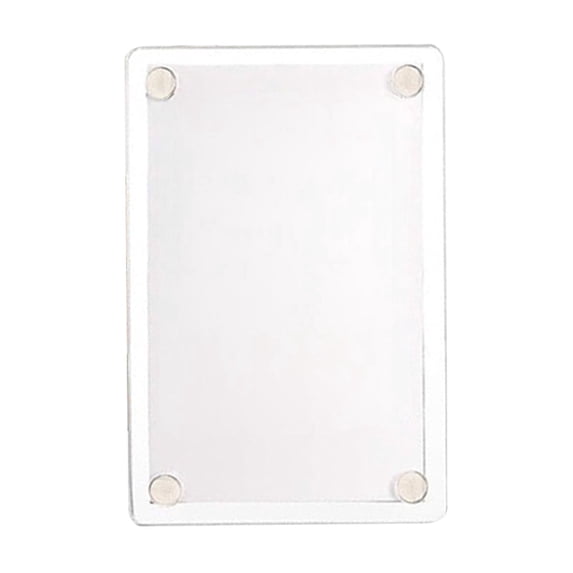 Customizable Acrylic Fridge Magnet Clip - DIY Decorative Magnetic Holder for Photos and Messages, Ideal for Home and Office Organization,White