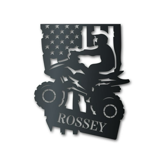 Customizable American Quad Metal Sign 18