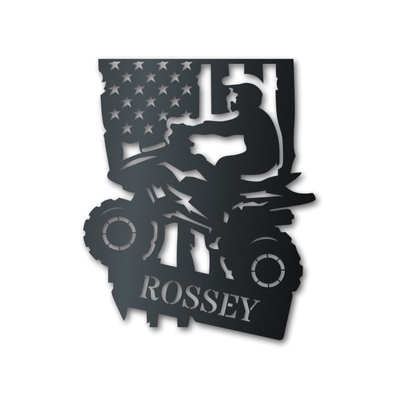 Customizable American Quad Metal Sign 18