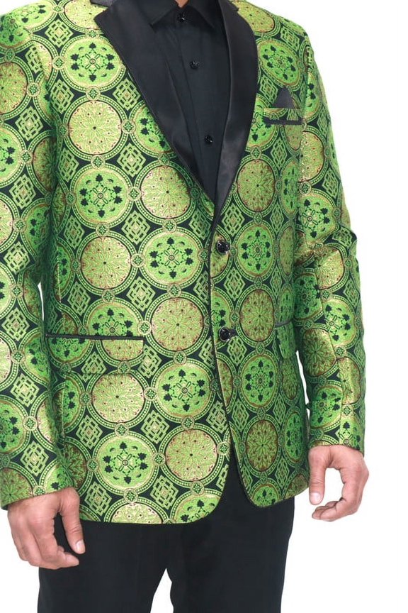 Customizable Art Silk Jacquard Tuxedo Jacket with Tuxedo Lapels and Personalized Embroidery - Perfect for Formal, Party, and Special Occasions