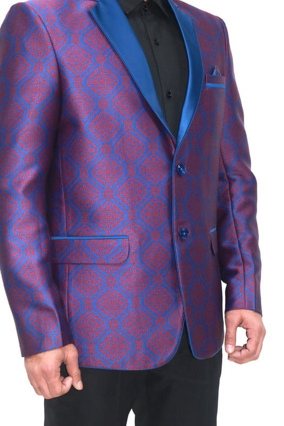 Customizable Art Silk Jacquard Tuxedo Jacket with Tuxedo Lapels and Personalized Embroidery - Perfect for Formal, Party, and Special Occasions
