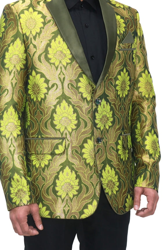 Customizable Art Silk Jacquard Tuxedo Jacket with Tuxedo Lapels and Personalized Embroidery - Perfect for Formal, Party, and Special Occasions