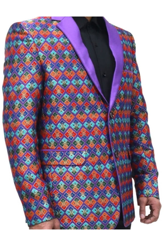 Customizable Art Silk Jacquard Tuxedo Jacket with Tuxedo Lapels and Personalized Embroidery - Perfect for Formal, Party, and Special Occasions