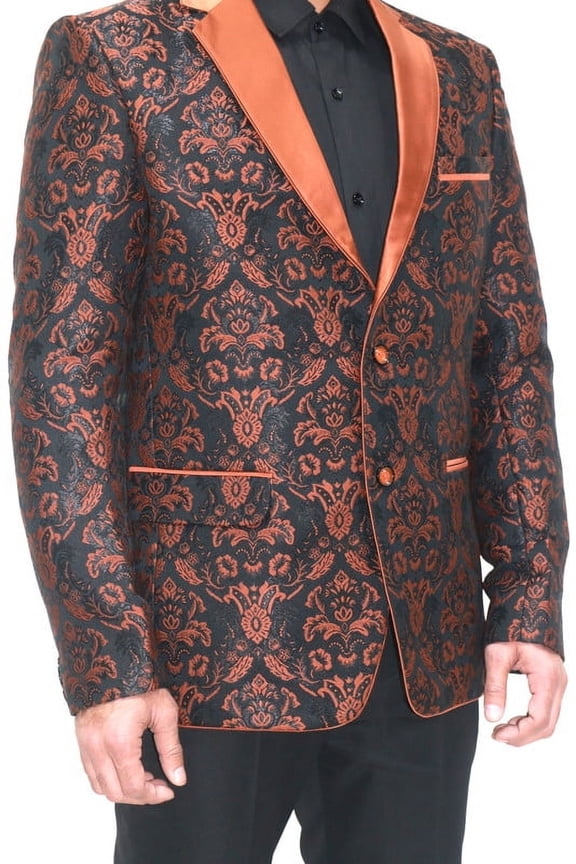 Customizable Art Silk Jacquard Tuxedo Jacket with Tuxedo Lapels and Personalized Embroidery - Perfect for Formal, Party, and Special Occasions