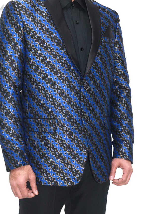 Customizable Art Silk Jacquard Tuxedo Jacket with Tuxedo Lapels and Personalized Embroidery - Perfect for Formal, Party, and Special Occasions