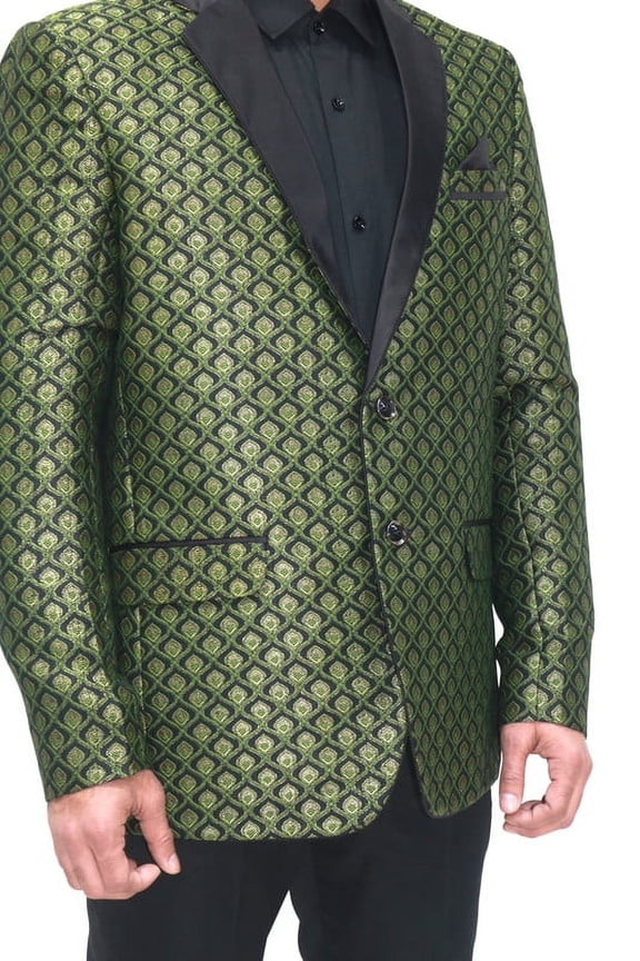 Customizable Art Silk Jacquard Tuxedo Jacket with Tuxedo Lapels and Personalized Embroidery - Perfect for Formal, Party, and Special Occasions