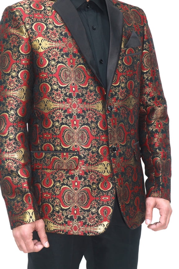 Customizable Art Silk Jacquard Tuxedo Jacket with Tuxedo Lapels and Personalized Embroidery - Perfect for Formal, Party, and Special Occasions