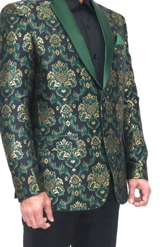 Customizable Art Silk Jacquard Tuxedo Jacket with Tuxedo Lapels and Personalized Embroidery - Perfect for Formal, Party, and Special Occasions