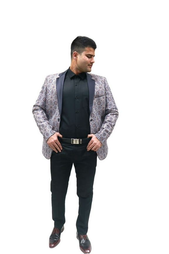 Customizable Art Silk Jacquard Tuxedo Jacket with Tuxedo Lapels and Personalized Embroidery - Perfect for Formal, Party, and Special Occasions