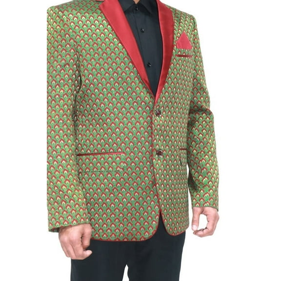 Customizable Art Silk Jacquard Tuxedo Jacket with Tuxedo Lapels and Personalized Embroidery - Perfect for Formal, Party, and Special Occasions