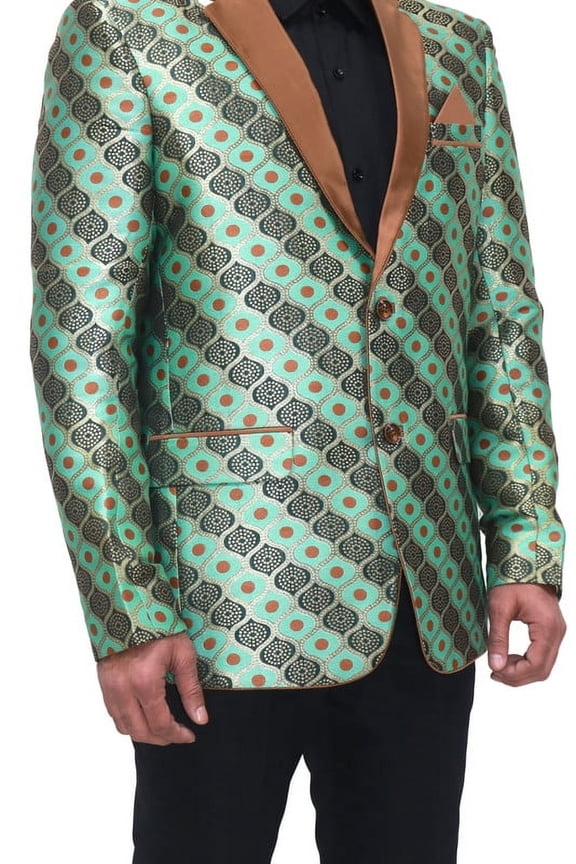 Customizable Art Silk Jacquard Tuxedo Jacket with Tuxedo Lapels and Personalized Embroidery - Perfect for Formal, Party, and Special Occasions