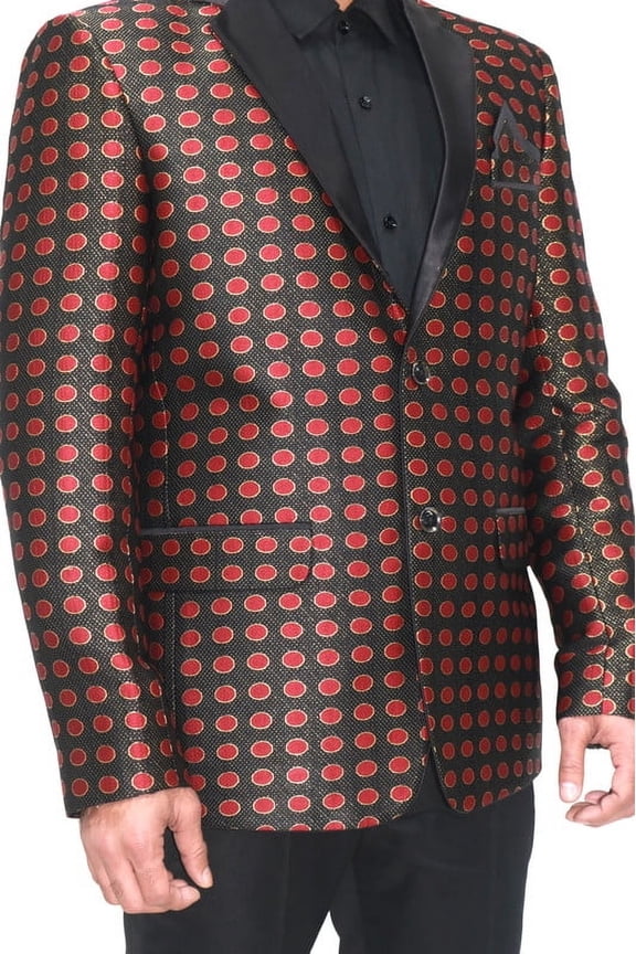 Customizable Art Silk Jacquard Tuxedo Jacket with Tuxedo Lapels and Personalized Embroidery - Perfect for Formal, Party, and Special Occasions