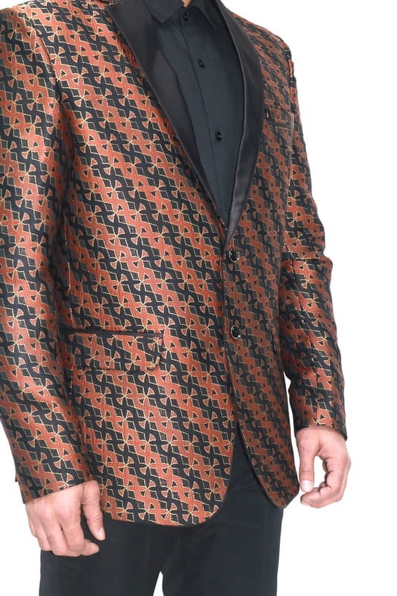 Customizable Art Silk Jacquard Tuxedo Jacket with Tuxedo Lapels and Personalized Embroidery - Perfect for Formal, Party, and Special Occasions