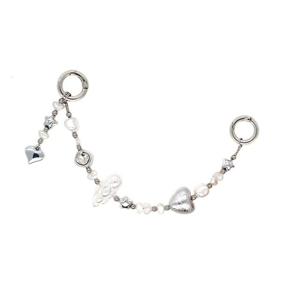 Customizable Beaded Keychain Colorful Alloy Fish Pendant Charm For Backpack Keys