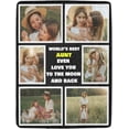 thumbnail image 1 of Customizable Blanket for Sister Customized Blankets with Photos Text Personalized Picture Collages Throw Blankets Gift for Men Valentines Day Decor Souvenirs Birthday, 1 of 5