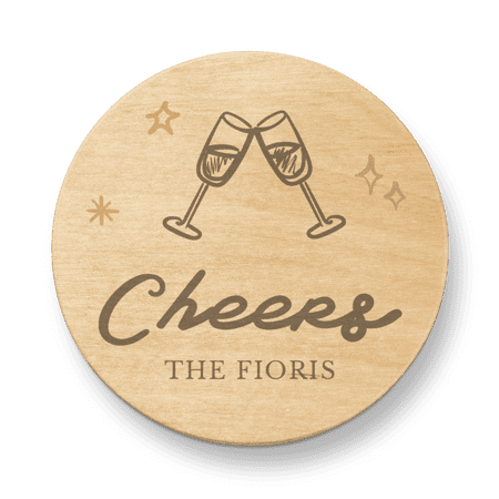 Personalized 3-inch Round Wood Magnetic Bottle Opener – Custom Printed