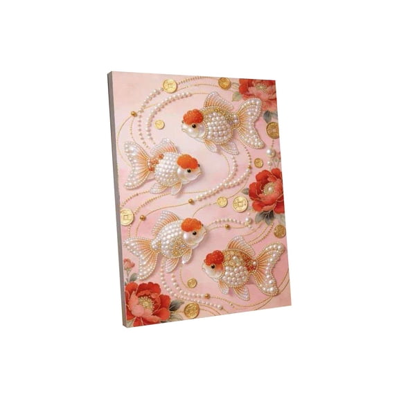 Customizable Cartoon Pearl Canvas Wall Art, Diy Creation Kit with Backing Board & Pearl Supply Pack, Living Room Wall Art, Bedroom Wall decor, and Family Home decoration