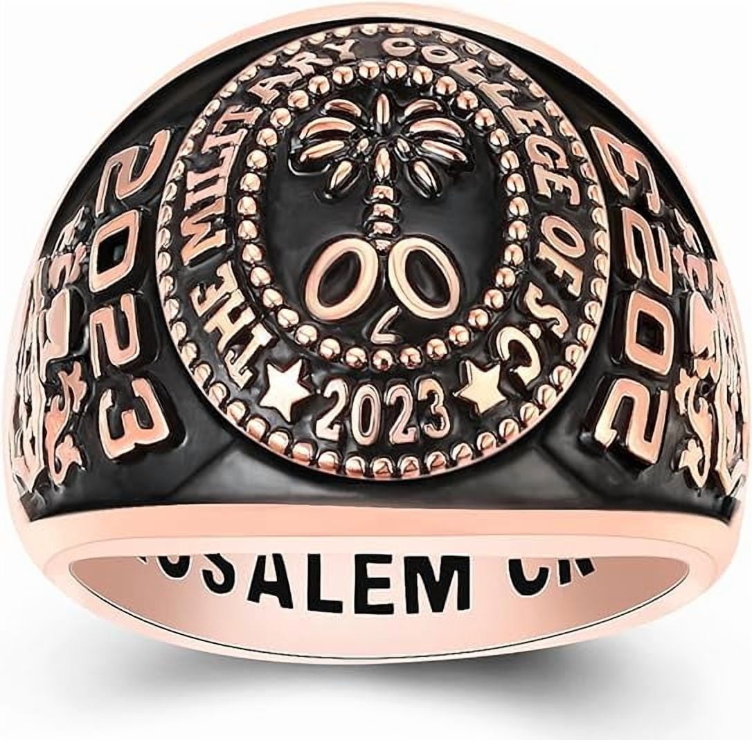 Customizable Class Rings Fully Personalized Class Rings for Men Gold ...