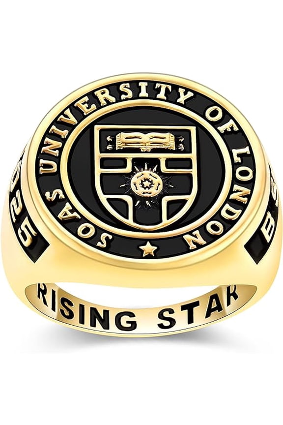 Customizable Class Rings Fully Personalized Class Rings for Men Gold Plated Class Rings 925 Sterling Silver Rings Men's Class Rings Class Rings for Men High School Size 5-15 Men's School Ring