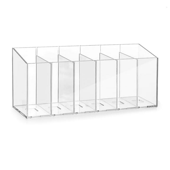 Customizable Clear Drink Packet Holder 6 Adjustable Sections