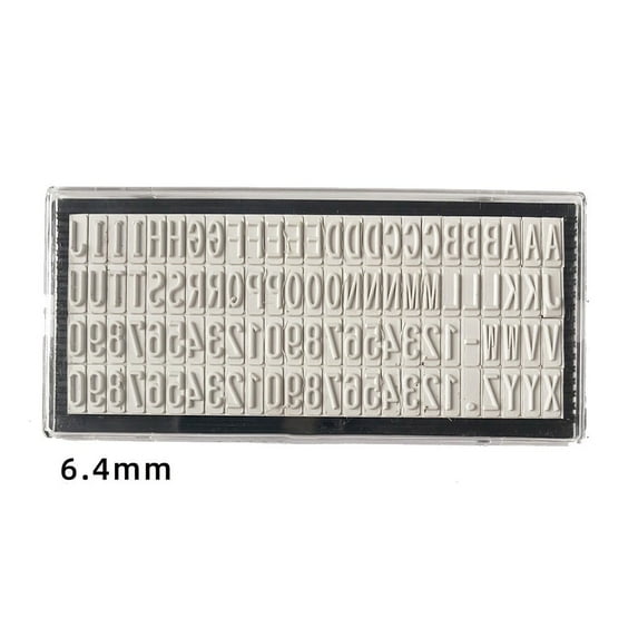 Customizable Craft Rubber Type Stamps with Interchangeable Characters in Sizes 3 mm to 6 4 mm for Unique Project Needs
