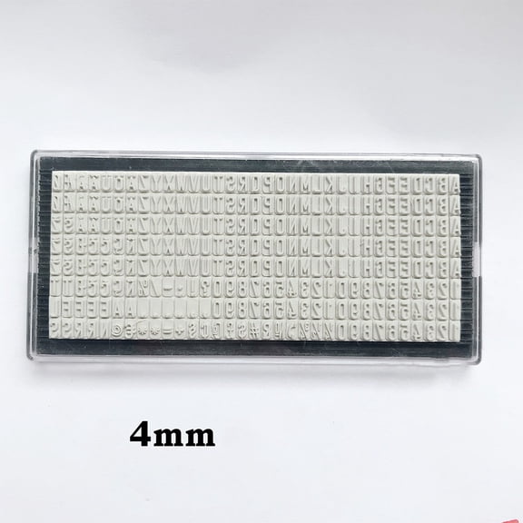Customizable Craft Rubber Type Stamps with Interchangeable Characters in Sizes 3 mm to 6 4 mm for Unique Project Needs