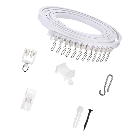 Customizable Curtain Rails 3 5Meter Bendable Ceiling Track with Quiet Rollers Set for Efficient Space Division