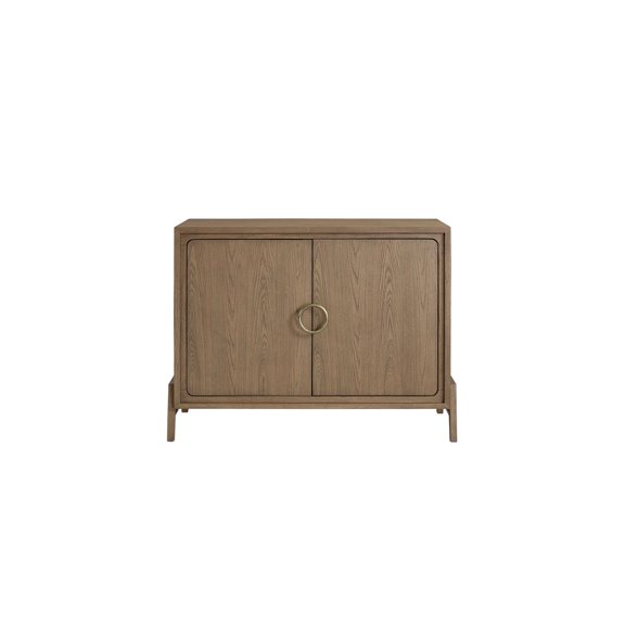 Customizable Hardware, Light Brown Color - 46" Two Door Latte Server for Decoration
