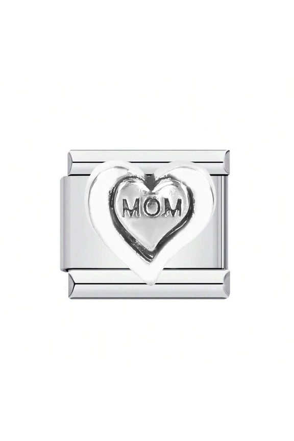 Customizable Heart Letter Charm Components In Stainless Steel Modular Assembly Ideal For Jewelry Projects