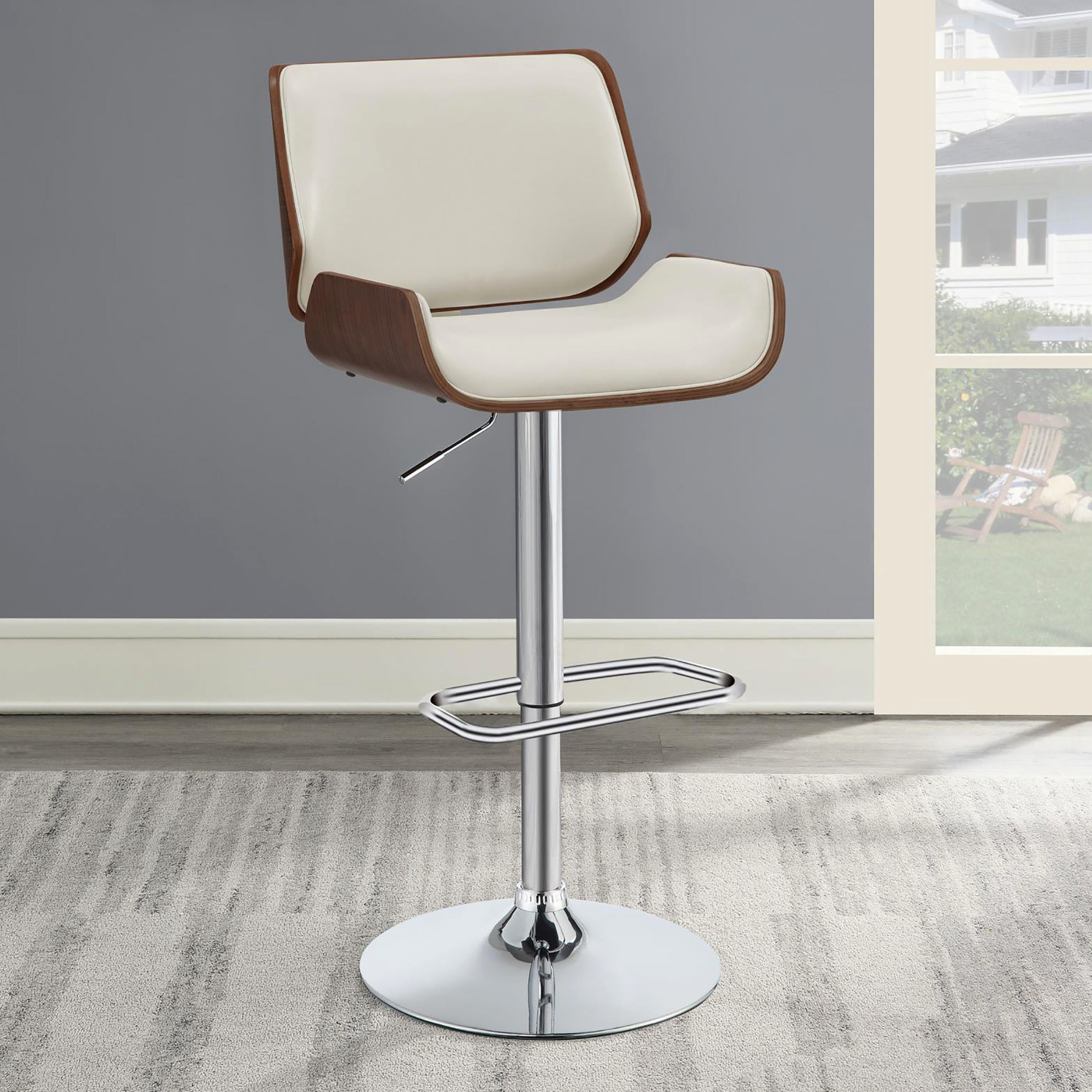 Stool Built In Customizable Height Stool+Solid Back Design