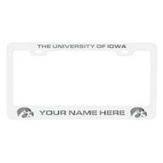 Customizable Iowa Hawkeyes NCAA Laser-Engraved Metal License Plate Frame - Personalized Car Accessory