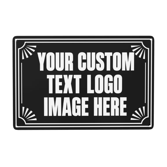 Customizable Iron Wall Decor Sign - Create Your Own Personalized Text or Logo - Suitable for Home, Office, Man Cave - Vintage Style Rustic Metal Design - Easy H