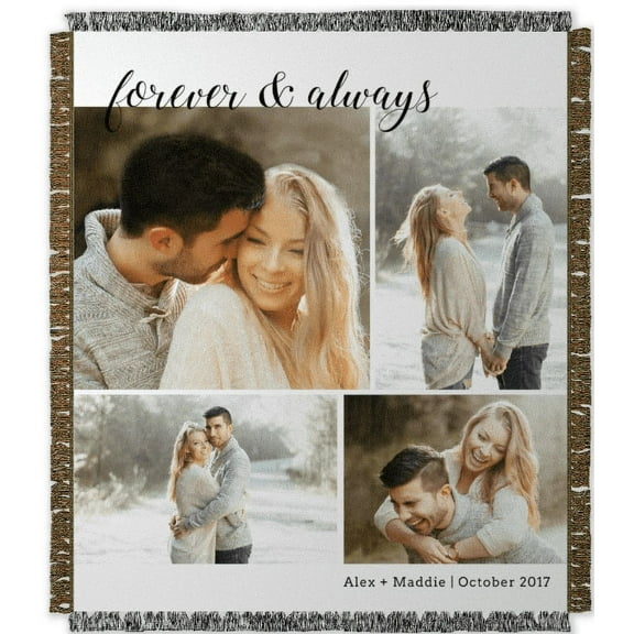 Customizable Jacquard Woven Throw, 50x60, 100% Cotton, Ault, Teen, Tween, Machine Washable. Unisex. 2.1 lb.