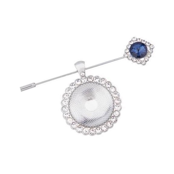 Customizable Keepsakes Pendant for Bridal Bouquet Photo Holder Round Alloy Frame Rhinestones Embellishment