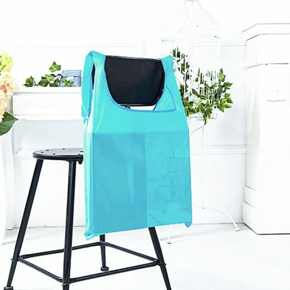 Customizable Large Gift Bag Creative Cloth Foldable Shopping Bag Storage Case,Blue,Oxford Cloth