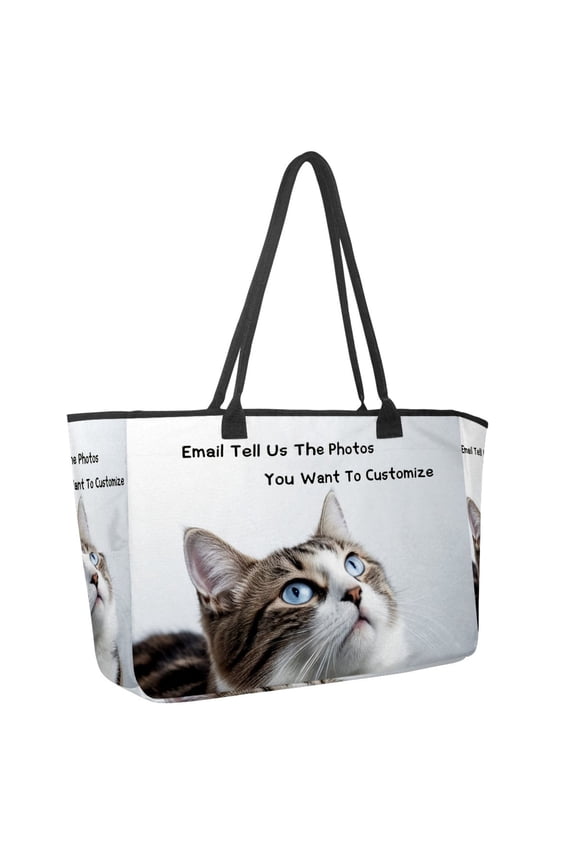 Customizable Large Handbag  Personalized Tote Bag with Your Unique Photo Design,Email Tell Us The Photos You Want To Customize