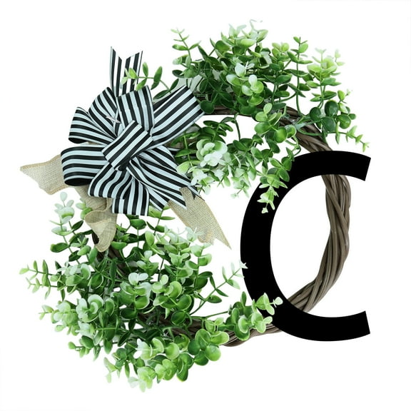 Customizable Last Name Wreath - All-Season Decor with Bow for Front Door & Gift Giving