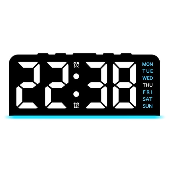 Customizable Led Desk Clock: Ambient Light, Adjustable Brightness & Alarm