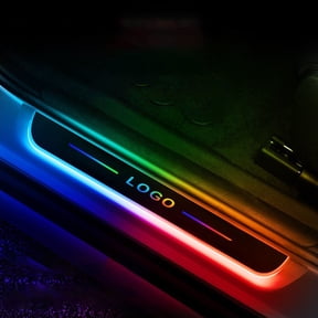 Customizable Logo Car LED Door Sill Light, Wireless Welcome Pedal Light With Customizable RGB Flowing Mode, Anti-Scratch Entry Guard For Car Interior Decoration-back door2indivual