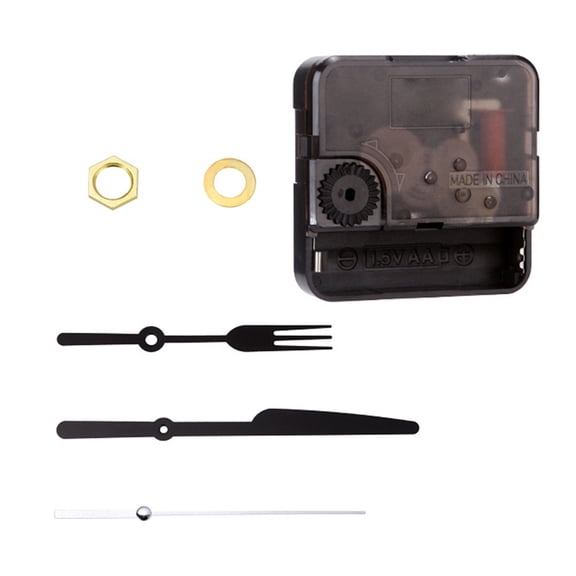 Clock Mechanism with Long Shaft for Handmade Clock Enthusiasts Quartzs Clock Movement and Music Note Fork Hands Set