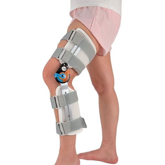 Customizable Low-Temperature Thermoplastic Hinged ROM Post OP Knee Brace Lightweight & Breathable DIY Immobilizer Leg Braces Support Orthosis