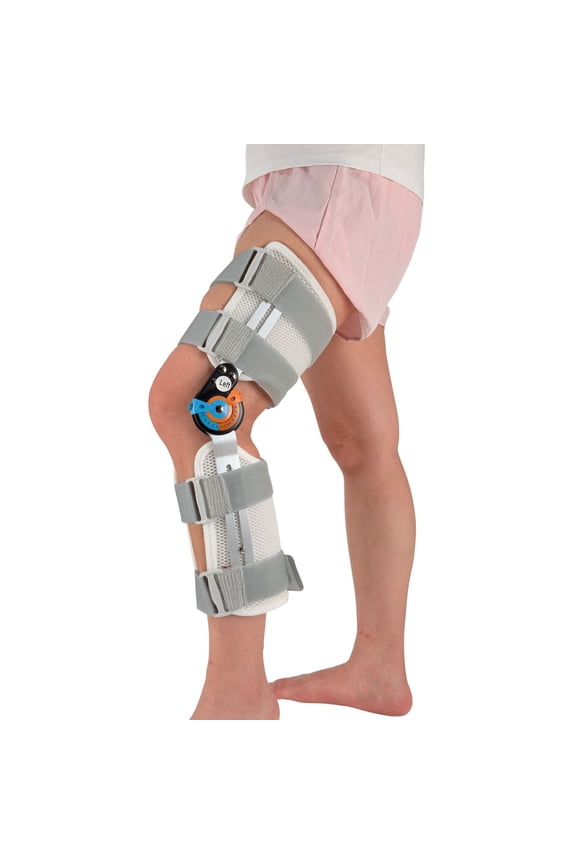 Customizable Low-Temperature Thermoplastic Hinged ROM Post OP Knee Brace Lightweight & Breathable DIY Immobilizer Leg Braces Support Orthosis