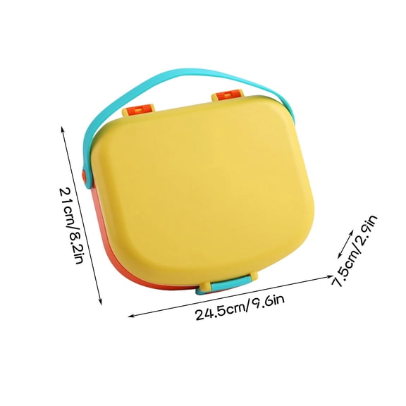 Customizable Lunch Container 4-Compartment Food Storage Box 1300Ml Microwave Safe Picnic Meal Prep Solution with Tight-Fitting Leak-Proof Technology (Fall 1300Ml)