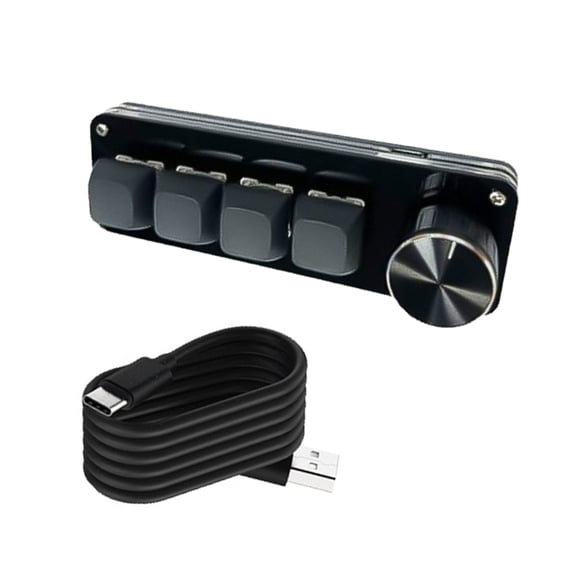 Customizable Macro Keypad with Single Knob, 3Key/4Key/6Key/8Key Mechanical Gaming Keyboards, Programmable Keypad