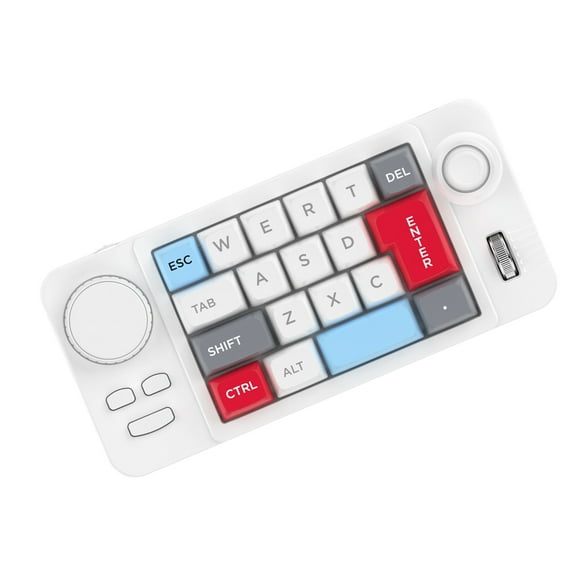 Customizable Mechanical Keyboard 19 Key Small Keypad Programmable Joystick Double Scroll Controls Color Lighting