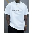 thumbnail image 1 of Customizable Men'S Los Angeles Graphic T-Shirt - Casual Summer Short Sleeve Crew Neck, Pure Cotton, Comfortable Multi-Purpose Tee for Casual Attire, 1 of 10
